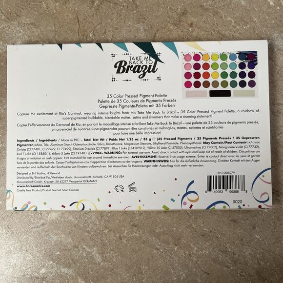 bh Cosmetics Eyeshadow Palette Take Me Back To Brazil 35 Color 1.23 Oz - Picture 2 of 3